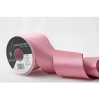 Image of Berisfords 3501 70 mm x 20 m Double Faced Satin Ribbon, Pink