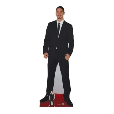 Image of STAR CUTOUTS CS820 Zlatan Ibrahimovic Lifesize Cardboard Cutout/Stand Talking Point, Fun for Events and Parties with Free Mini Standee, Solid, Multicolour, Regular