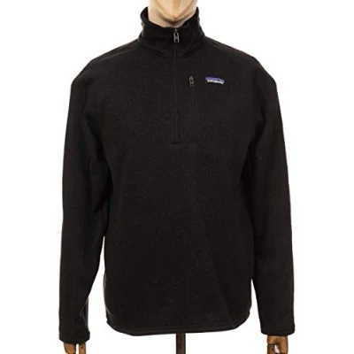 Image of Patagonia Men&#039;s M&#039;s Better Sweater 1/4 Zip Sports Hoodie, Black, S