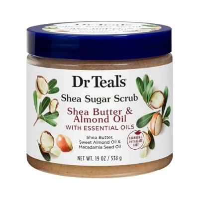 Image of Dr Teal&#039;s Shea Butter &amp; Almond Oil Body Sugar Scrub 538g
