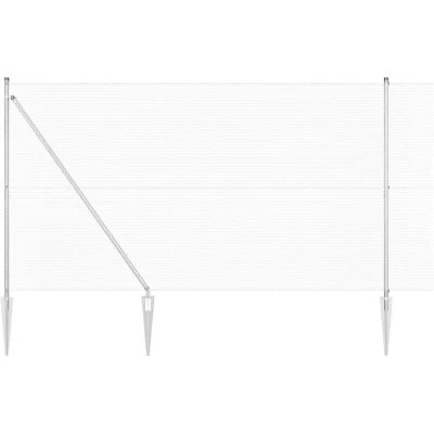 Image of vidaXL Welded Wire Fence with 7 Spike Posts 1.5x10 m Galvanised Steel