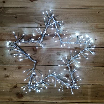 Image of 60cm Silver Christmas Star 150 Ice White LED Indoor/Outdoor Decorations