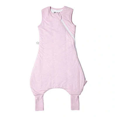 Image of Tommee Tippee Baby Sleeping Bag with Legs, The Original Grobag Steppee, Romper Suit, Soft Cotton Rich Fabric, 6 18m, 1.0 Tog, Pink Marl