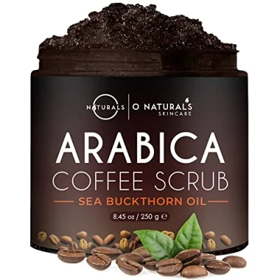 Image of O Naturals Arabica Coffee Exfoliating Body Scrub Exfoliator Anti Cellulite Dead Sea Salt For Face Legs &amp; Foot Best Remover