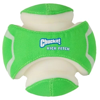 Image of Chuckit! Kick Fetch Max Glow Interactive Rechargeable High Visibility Dog Toy Throw or for Dogs, Small