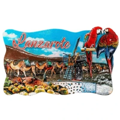 Image of Lanzarote Spain Fridge Magnet Souvenir Gift Collection Home &amp; kitchen Decoration Magnetic Sticker Refrigerator