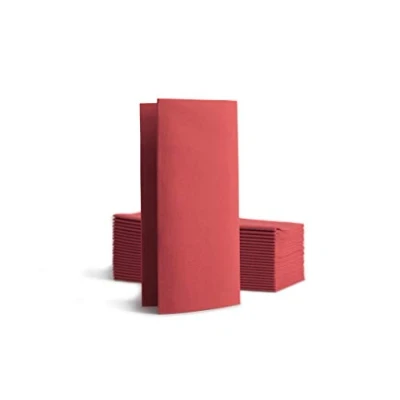 Image of Alvotex Chic Airlaid 50 Napkins, 1/8 Fold Fabric Like, Disposable Napkin, 39 x 40 cm, Burgundy