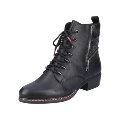 Image of Rieker Women&#039;s Y0800 Lace up Boots, Black, 9 UK