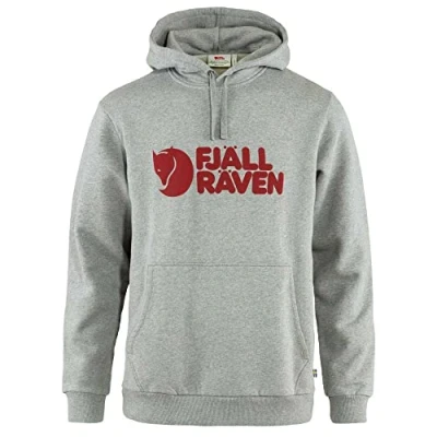 Image of Fjallraven 84144 020 999 Fjällräven Logo Hoodie M Sweatshirt Men&#039;s Grey Melange Size S