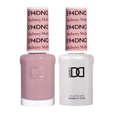 Image of DND Duo Gel&amp; Nail Polish Set Mulberry 594 2x15ml