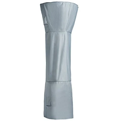 Image of VonHaus Patio Heater Cover Waterproof for Outdoor Heaters, Heavy Duty, Anti UV Breathable Mesh, Windproof, Grey 420D Polyester w/ Full Length Zip &amp; Padded Handle (91 x 251cm)