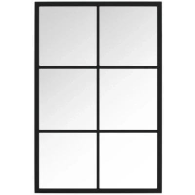 Image of vidaXL Wall Mirror Black 60x40 cm Metal