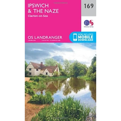 Image of Ipswich &amp; the Naze Map Clacton on Sea Ordnance Survey OS Landranger 169 England Walks Cycling Days Out Maps Adventure