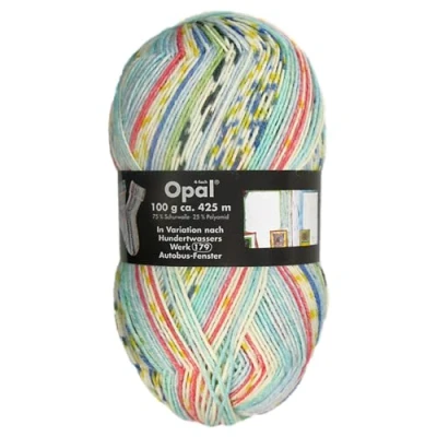 Image of Frida&#039;s Wollhaus Opal 100 g Hundertwasser Sock Wool 4 Ply Stockings Socks Knitting 24 Colours (2101 Bus Window)