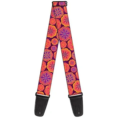 Image of Buckle Down GS W32884 &quot;Boho Mandala Purples/Oranges/Pinks&quot; Guitar Strap