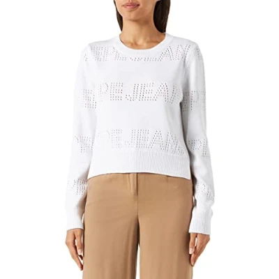 Image of Pepe Jeans Women&#039;s Tierney Long Sleeves Knits, White (White), S