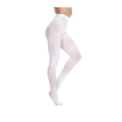 Image of Frola Tights for Women 80 Denier Semi Opaque Solid Color Footed Pantyhose Ladies Tights(L XL,White)