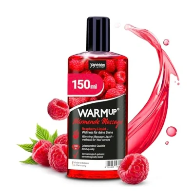Image of JOYDIVISION Warmup Massage Oil Raspberry 150 ml Liquid with Warming Effect Scent &amp; Flavor Oils for Couples