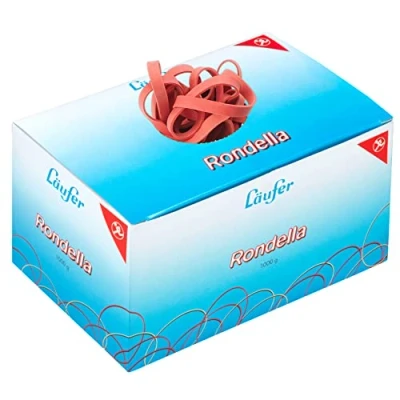 Image of Läufer Rondella Rubber Bands 1kg Box 200x6 mm/125 mm Ø red