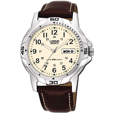 Image of Lorus RXN49BX9 Men&#039;s Watch Analogue Leather