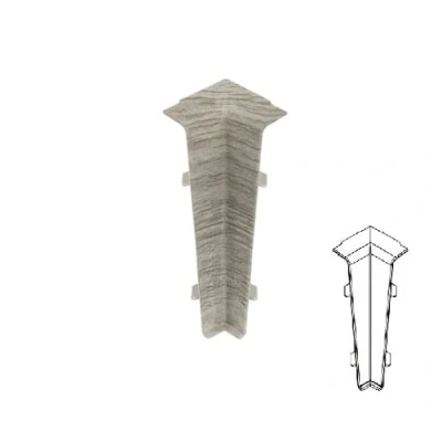 Image of Plastic Skirting Board High Line 2.5m PVC Internal Corner Dark Pine 317