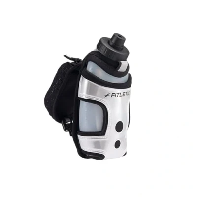 Image of Fitletic Handheld Hydra Pocket with Water Bottle(12 oz) Adjustable Hand Strap and Small Lightweight Bottle Holder BPA Free Ideal for Running Outdoor Activity