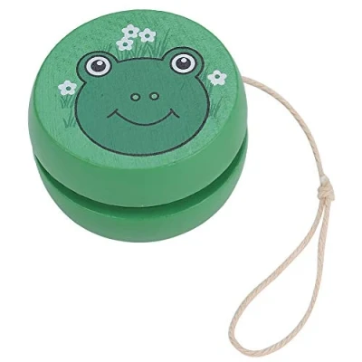 Image of VGEBY1 Yoyo Toy, Education Teaching Toy Cute Cartoon Pattern Wooden Ball for Kid Child(Frog) Outdoor