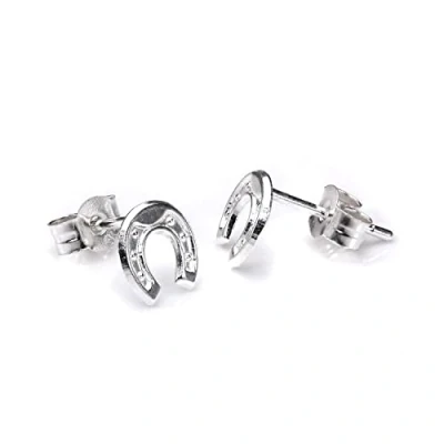 Image of Sterling Silver Small Horseshoe Stud Earrings