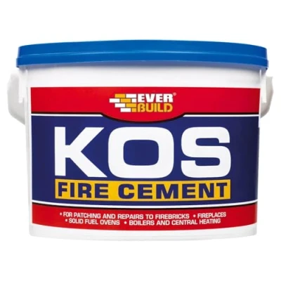 Image of Everbuild KOS Fire Cement Cartridge Ready To Use Resistant Temperatures Up 1250˚C Buff 25kg