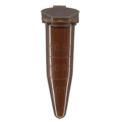 Image of MUHWA 1000PCS Polypropylene Graduated Microcentrifuge Tube with Snap Cap, 0.5ml Capacity Microtubes (Brown)
