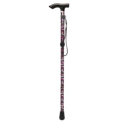 Image of Foldable Walking Stick AA0661 Floral Print