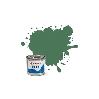 Image of Humbrol Model Paint AA1119 No 101 Mid Green Matt Tinlet 1 (14ml), Enamel Paints for Models, Plastic, Metal, Wood, Glass, Ceramics and More, Touch Up Hobby Craft Kits
