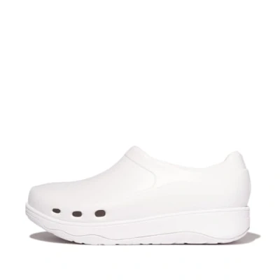 Image of Fitflop Women&#039;s Work HIGH Performance Professional Clogs Shoe, Urban White, 3 UK