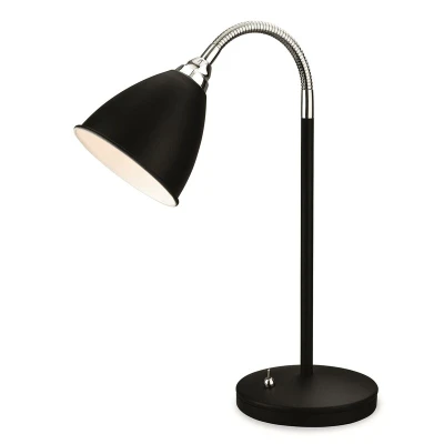 Image of Bari 1 Light Table Black with Chrome, E14