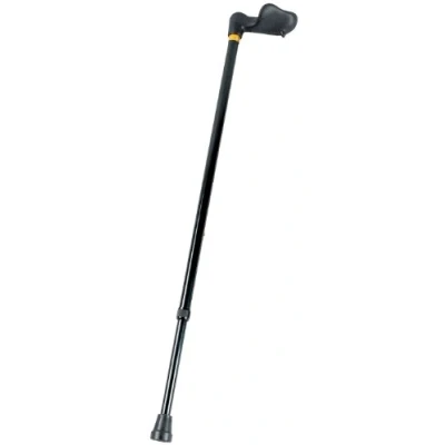 Image of HOMECRAFT Contoured Grip Sticks, Non Folding Walking Stick with Black Shaft, Ergonomic Handle Design for Those Weak Grasp or Arthritis, 738 955mm, Left Hand (Eligible VAT relief in the UK)