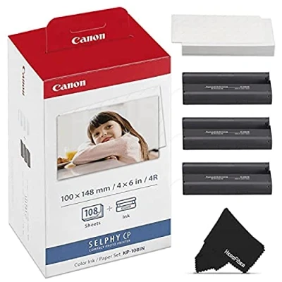 Image of Canon KP 108IN Ink and Paper Set for Selphy CP Series Photo Printers
