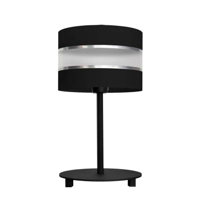 Image of Helen Table Lamp With Round Shade Black, Silver 20cm