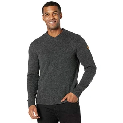 Image of Fjallraven Men&#039;s Övik V neck Sweater M Sweatshirt, Grey, XL UK