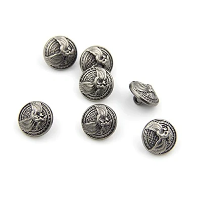 Image of 25mm Fashion Eagle Embossed Metal Decorative Buttons for Men Shirt Suit Coat Sewing Accessories, Pack of 10