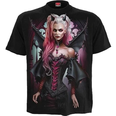Image of Spiral Maternal Instincts Front Print T Shirt Black L