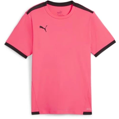 Image of puma Unisex Kids Teamliga Jersey Jr Football Shirt, Sunset Glow Black, 164 EU