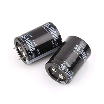 Image of 25x40mm 10000uF 35V Radial Lead Aluminium Electrolytic Capacitors Low Profile for Motor Drive Applications Power Supplies 2pcs