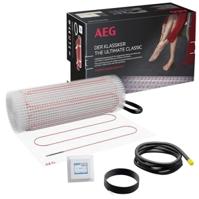 Image of AEG 205802 TB 160/2.5 Plus Electric underfloor Heating Thermal Floor Base Set, White, 2,5 m²