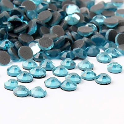 Image of Crystal Hotfix Rhinestone,Machine Cut Stone 1440pcs/pkg (Aquamarine,SS20/5mm)