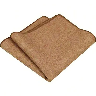 Image of DB Dickie Bow Luxury Wool Pocket Square (Camel Tan) suitable for formalwear, office, weddings, parties, grooms &amp; groomsmen outfits