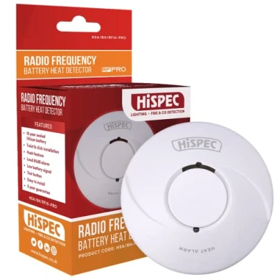Image of HiSpec HSA/BH/RF10 PRO Radio Frequency Battery Heat Detector 10 YEAR, White