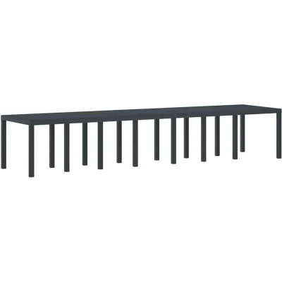 Image of vidaXL Garden Table Anthracite 400x100x73 cm Poly Rattan