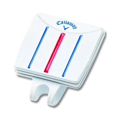 Image of Callaway Unisex Clip/Marker Golf 2021 Triple Track Hat Clip Marker, White/Blue/Red, One Size UK