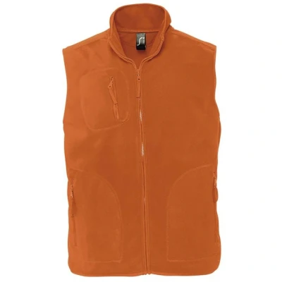 Image of SOLS Mens Norway Unisex Anti Pill Fleece Bodywarmer / Gilet (Orange) Size 3XL
