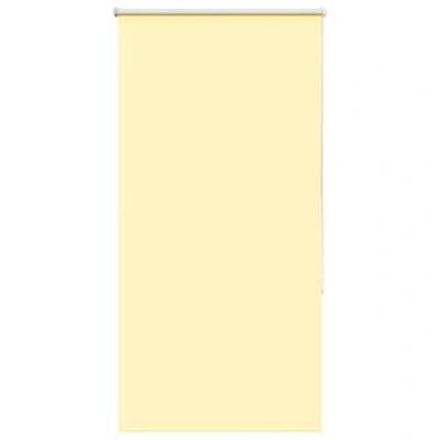 Image of vidaXL Roller Blind Blackout Yellow 85x130 cm Fabric Width 80.7 Polyester